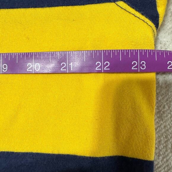Chaps Yellow and Blue Preppy Long Sleeve Rugby Polo Size L - Picture 6 of 9